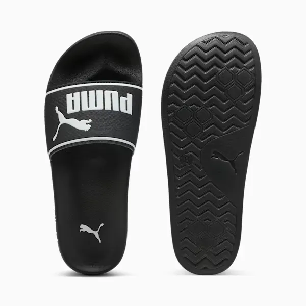 NEW Men's PUMA LEADCAT 2.0 Black White EVA Slides AUTHENTIC IN BOX