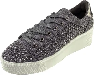 Not Rated Diva Sneaker Rhinestone Glam Black