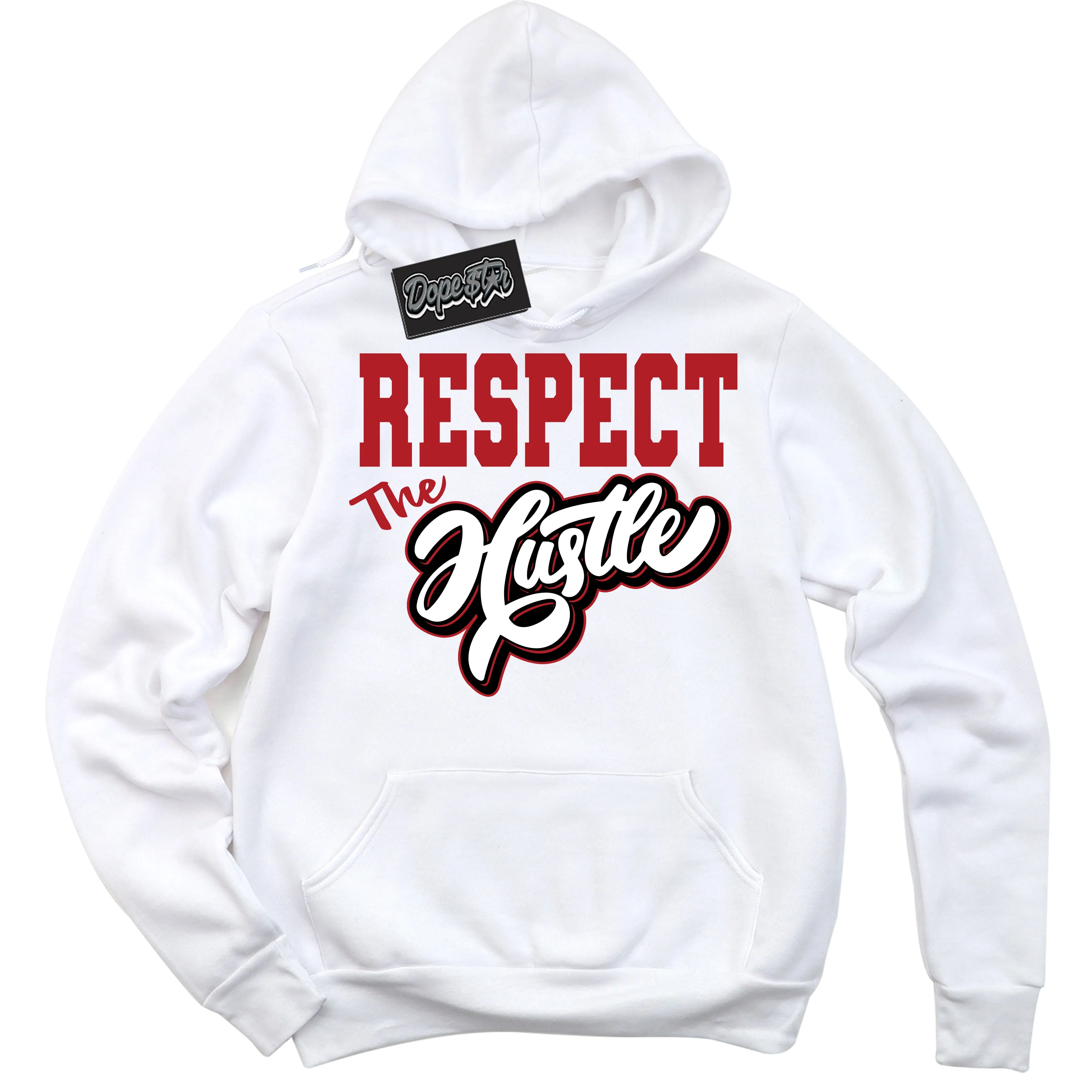 OG Bred '85 1s Sneaker Hoodie Respect The Hustle Graphic
