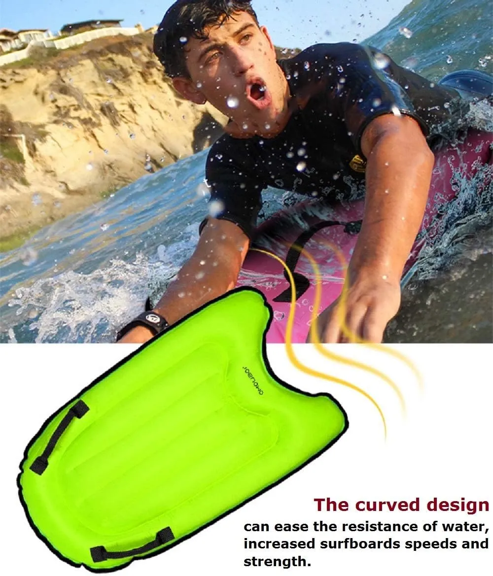 OMOUBOI Inflatable Board for Beach with Handle - Lightweight Soft Surfboards Mini Pool Floats for Slip and Slide, Surfing, Swimming, Water Fun
