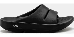 OOFOS OOAHH Slides Mens Sandals Black Comfortable Lightweight Slipper