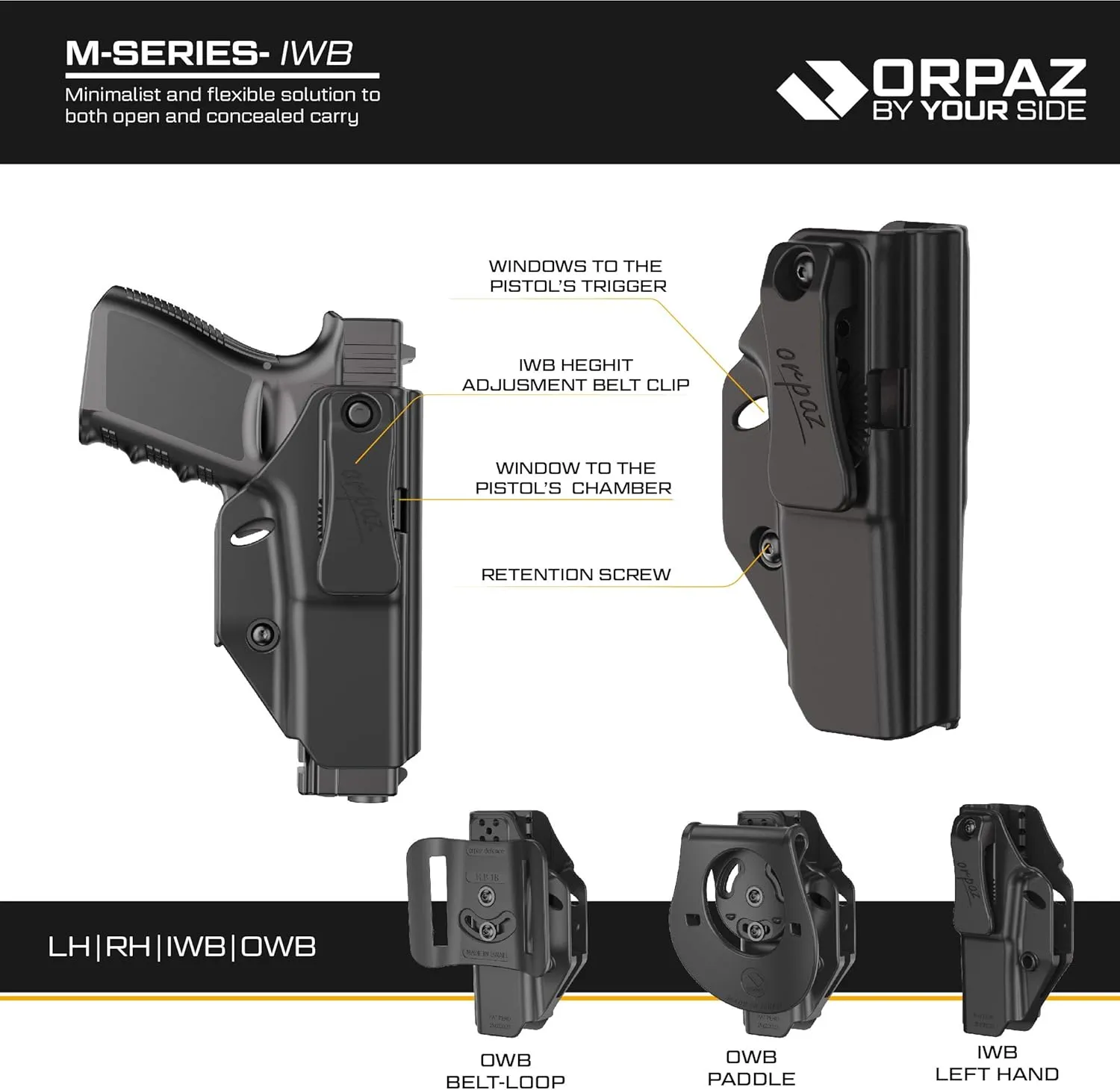 Orpaz IWB Mossberg MC2c Holster Concealed Carry