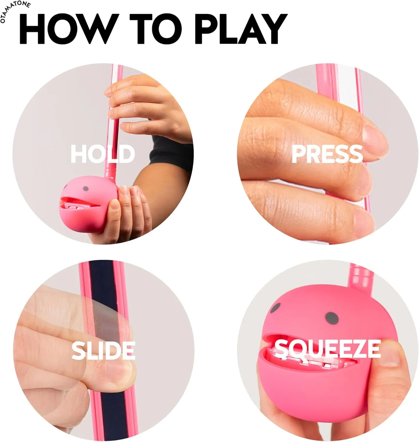 Otamatone Classic [English Edition] Hot Pink Japanese Electronic Musical Instrument Portable Synthesizer from Japan Maywa Denki for Children and Adults Gift