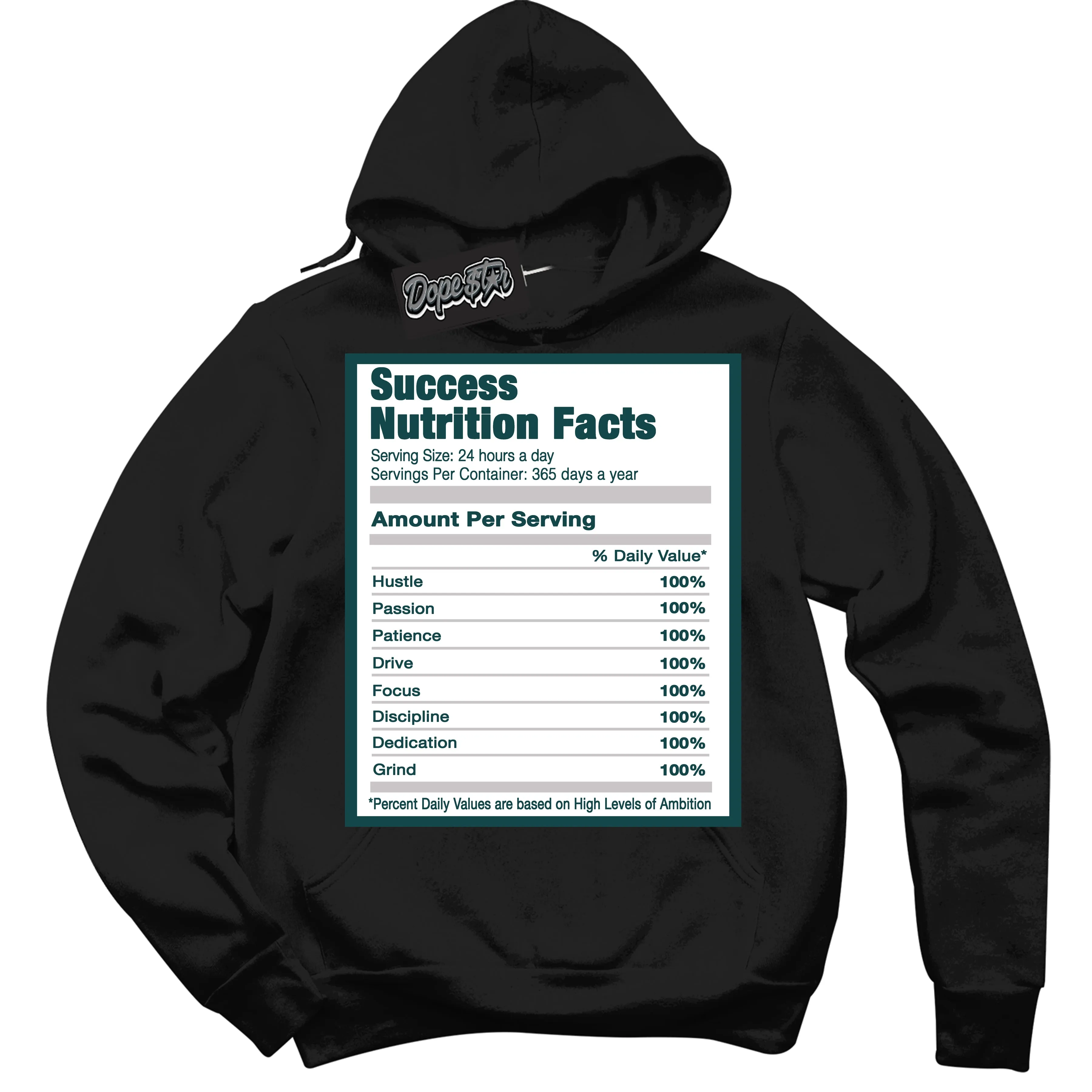 Oxidized Green 1s Sneaker Hoodie Success Nutrition Graphic