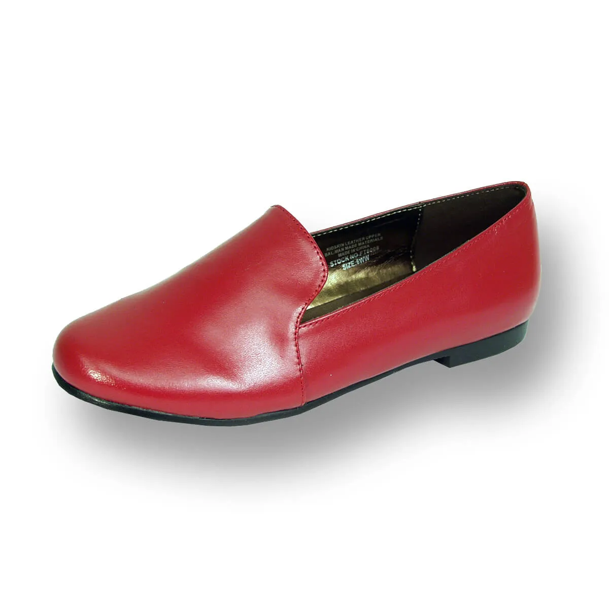 PEERAGE Charlie Women's Wide Width Leather Flat Shoes