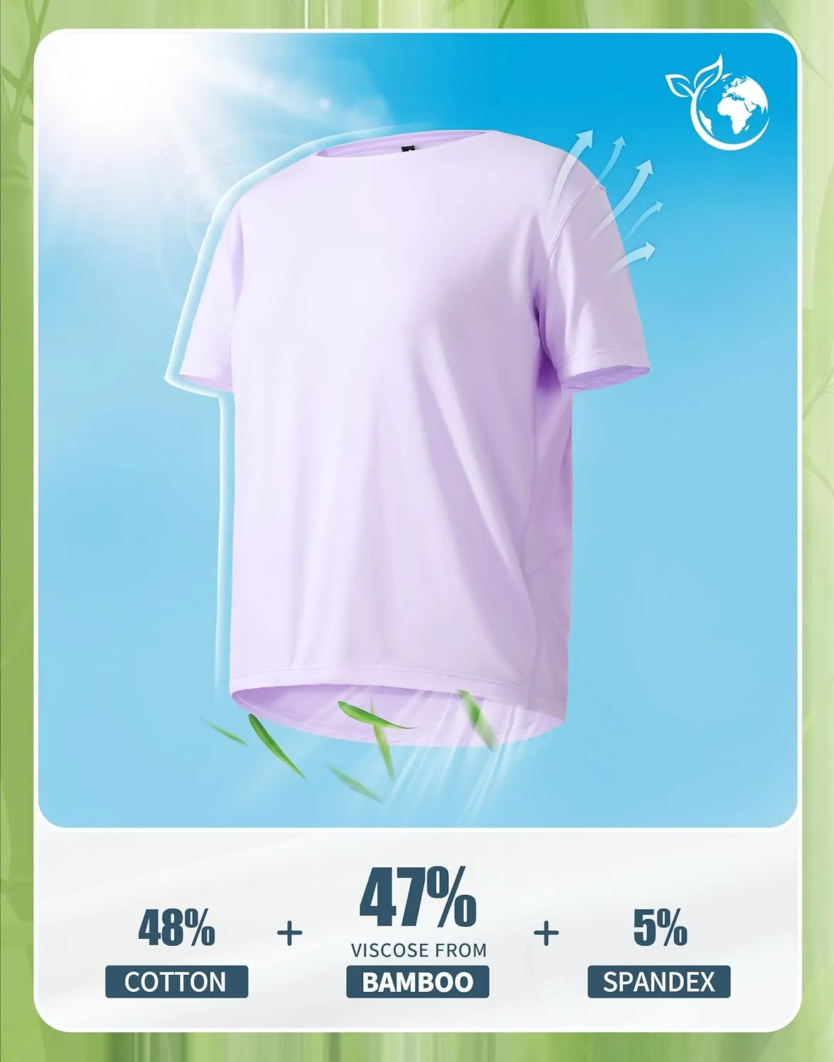 Pioneer Camp Women's Bamboo Viscose Short Sleeve Shirts Boat Neck Loose Fit Gym Workout T-Shirt Athletic Casual Tops