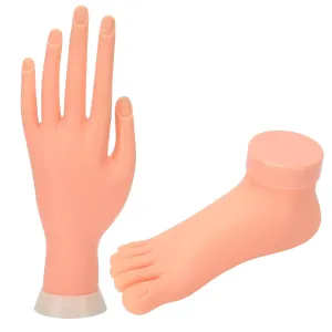 Practice Hand For Acrylic Nails, Practice Fake Foot Hand Model Nail Hand Practice Nail Practice Hand Nails Tips Art Trainer Manicure Practice Foot Hand Tool For Nail Art Training