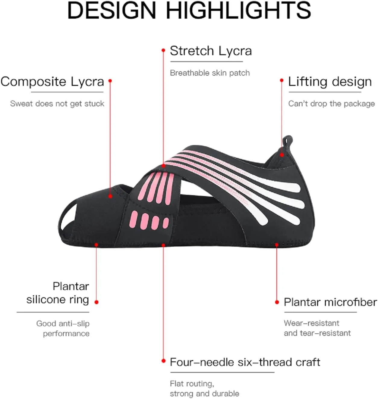 Professional Non-Slip Gym Yoga Shoes Flat Soft Anti-Slip Sole Ballet Fitness Dance Shoes Pilates Yoga Shoes Socks