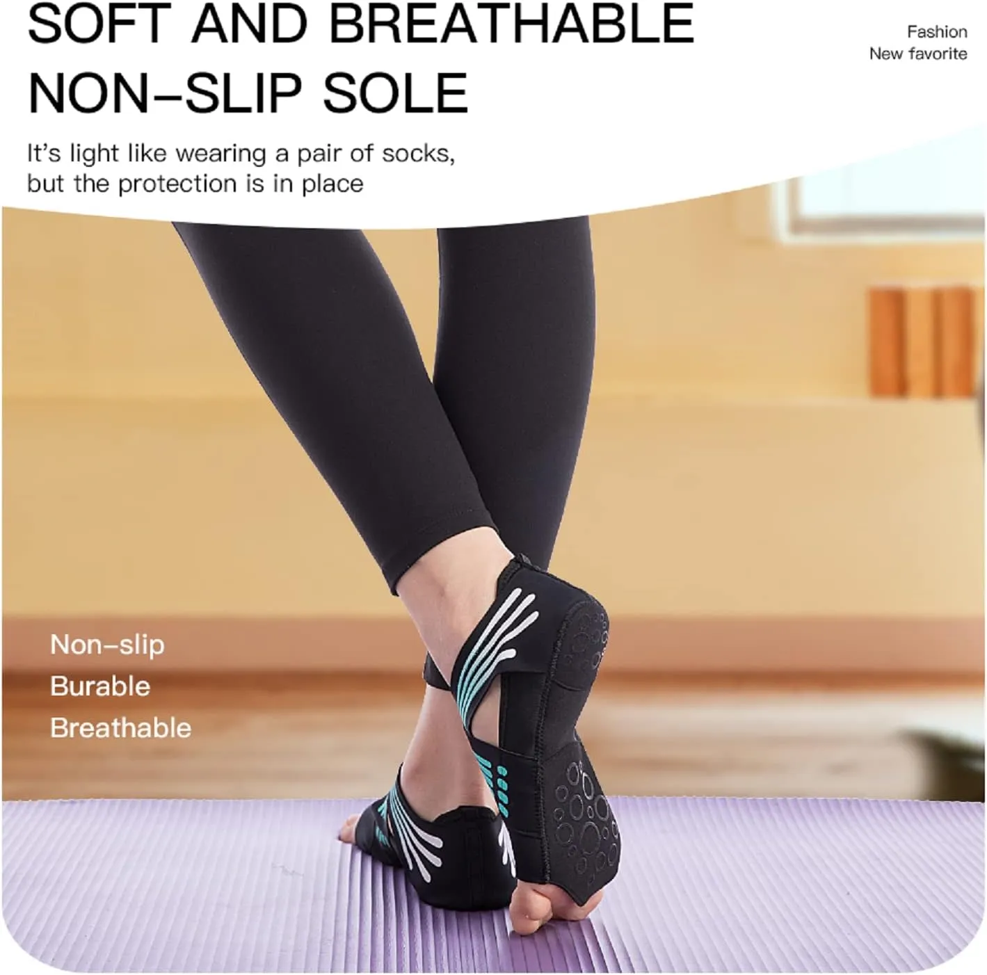Professional Non-Slip Gym Yoga Shoes Flat Soft Anti-Slip Sole Ballet Fitness Dance Shoes Pilates Yoga Shoes Socks