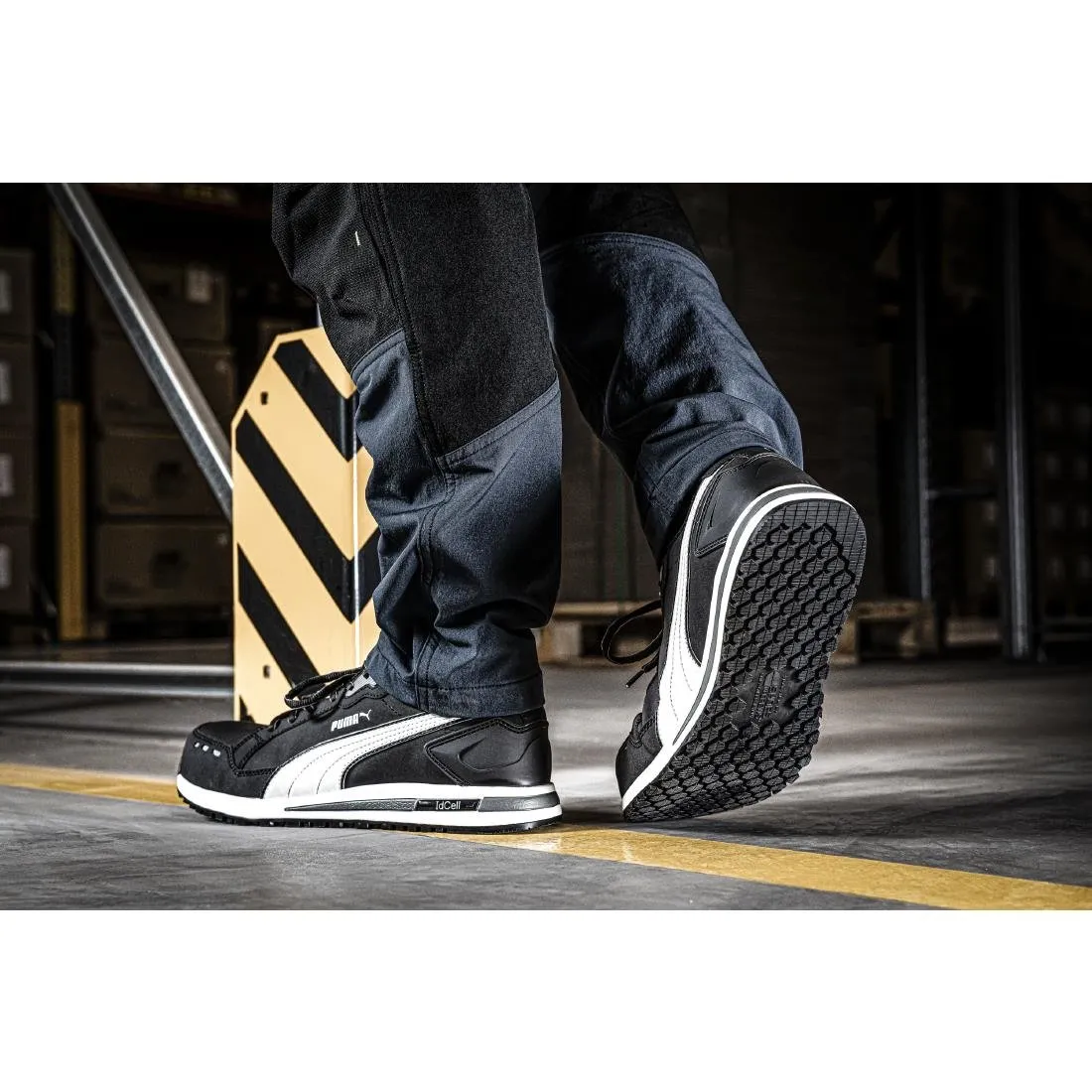 Puma Airtwist Safety Trainer Black & White  42