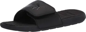 PUMA Men's Cool Cat Hook & Loop Slide Sandal, Black, 9 M US