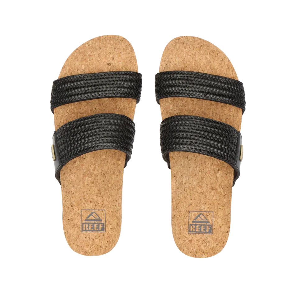 REEF Vista Braid II Sandal-Black/Cork
