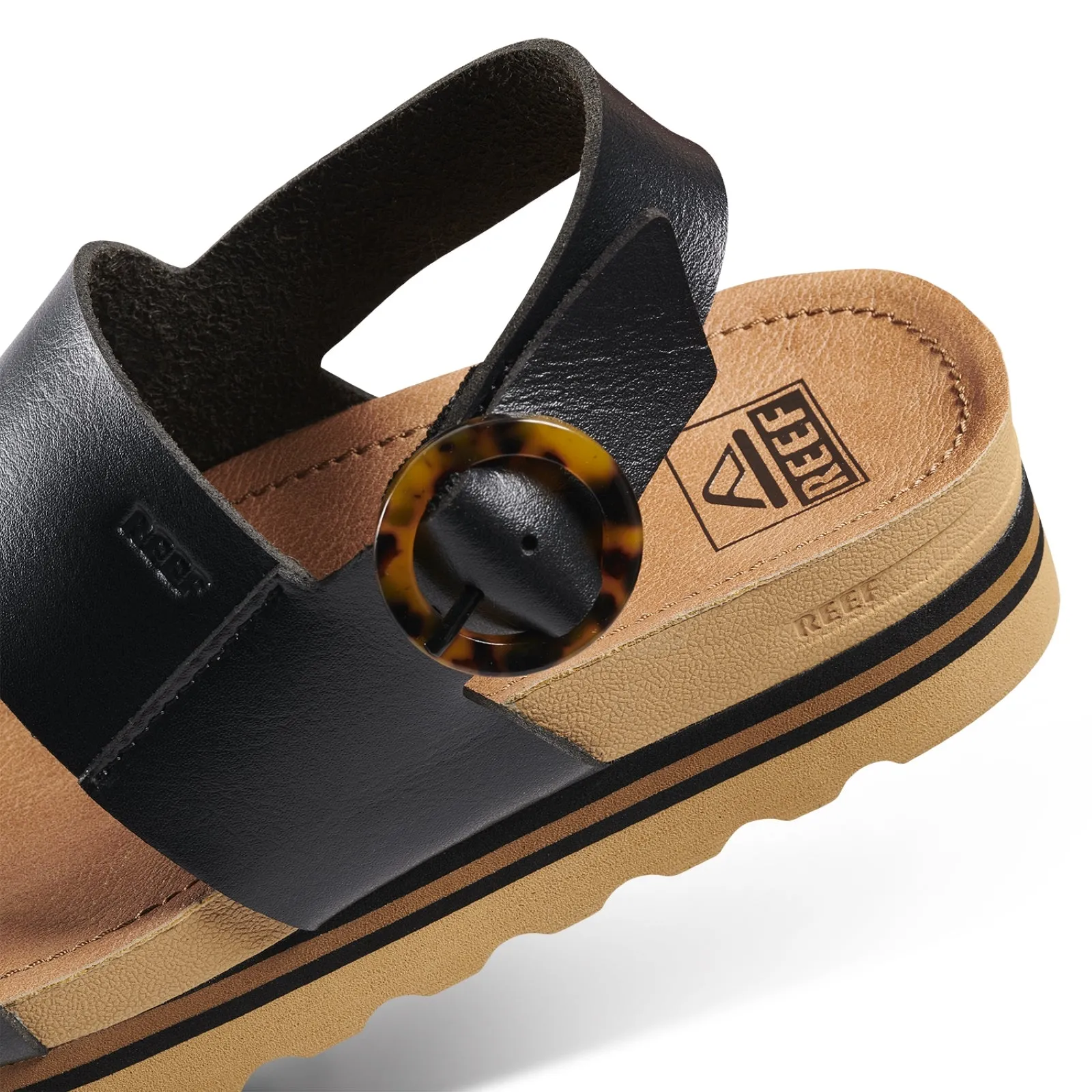 Reef Womens Vista Hi Buckle Summer Vegan Leather Sandals