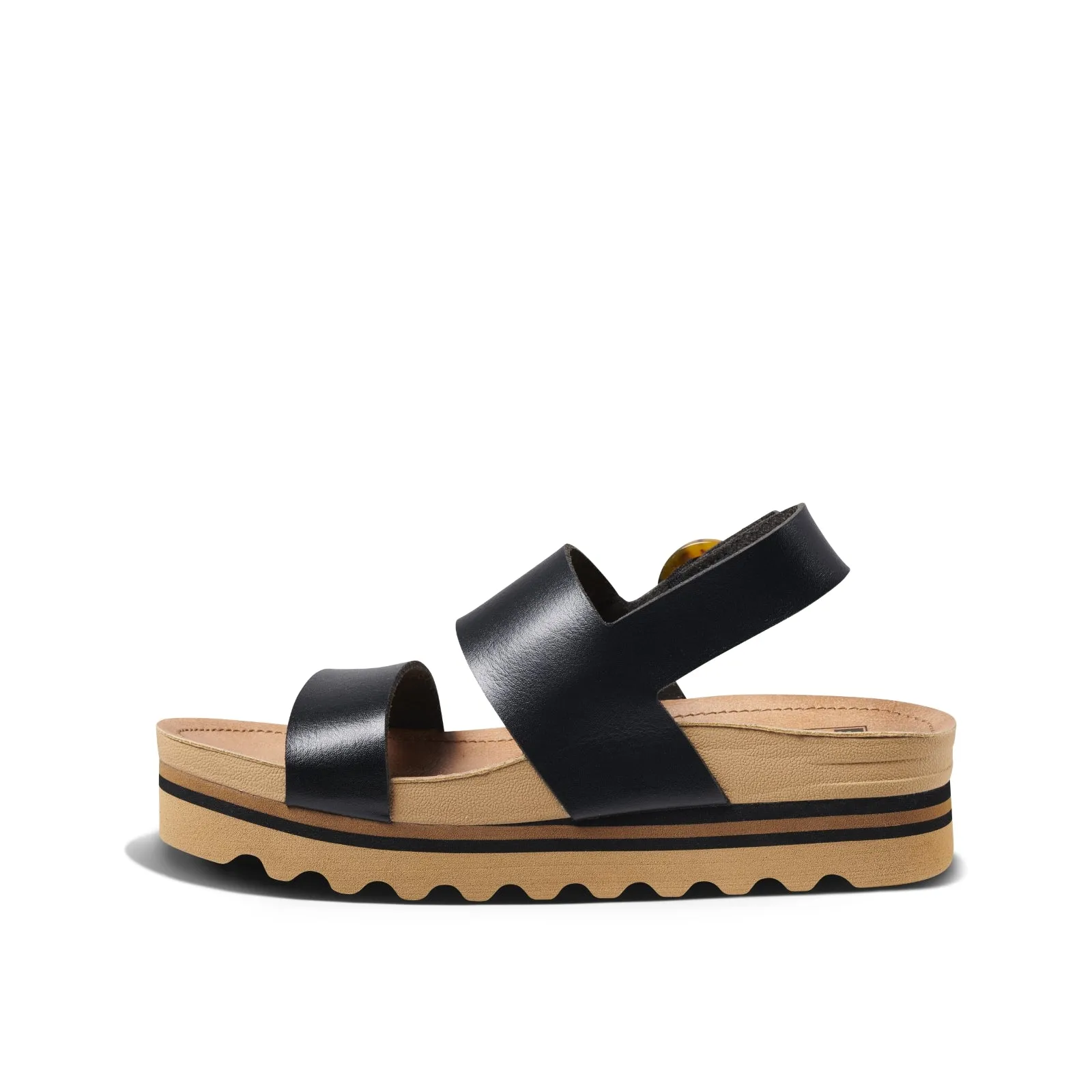 Reef Womens Vista Hi Buckle Summer Vegan Leather Sandals
