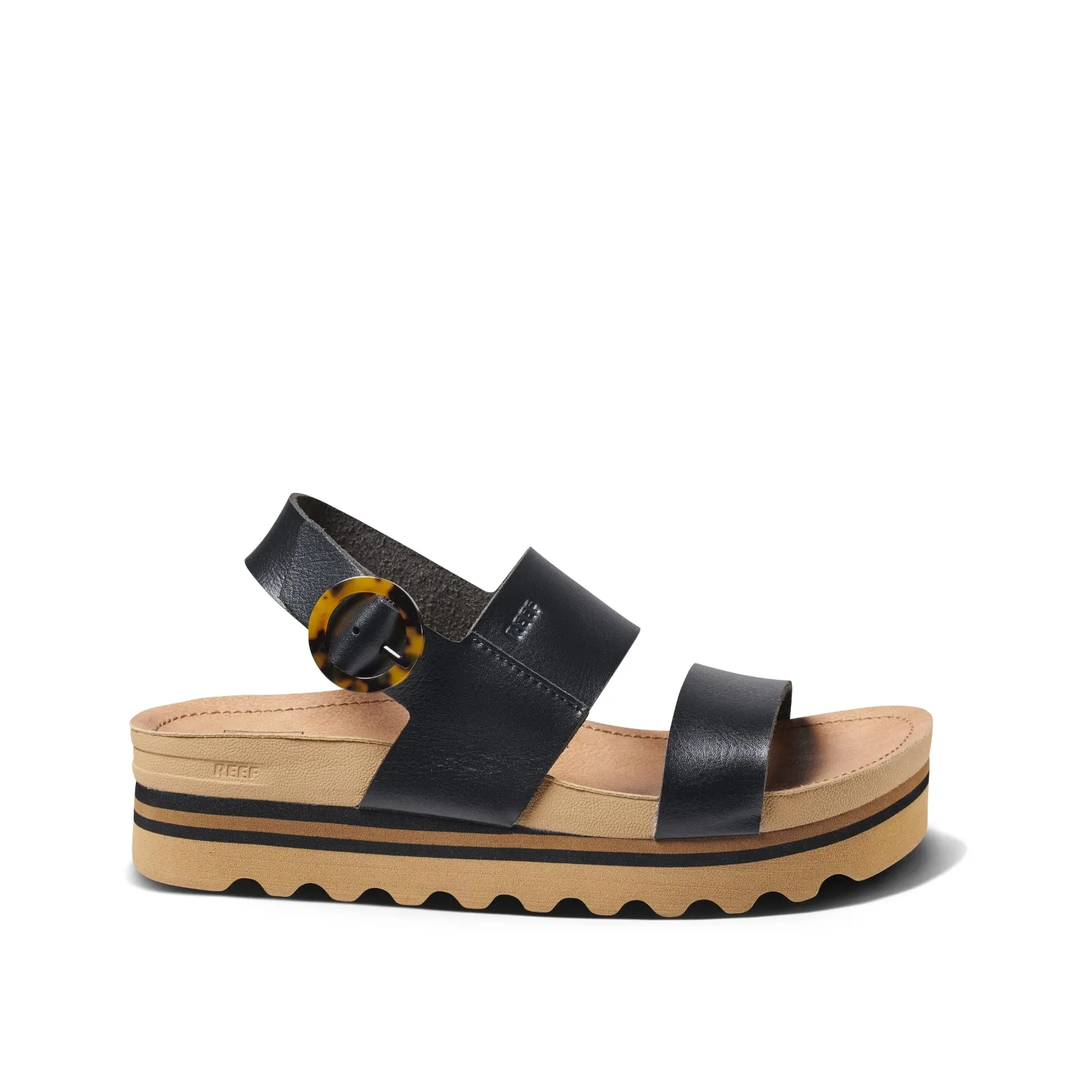 Reef Womens Vista Hi Buckle Summer Vegan Leather Sandals