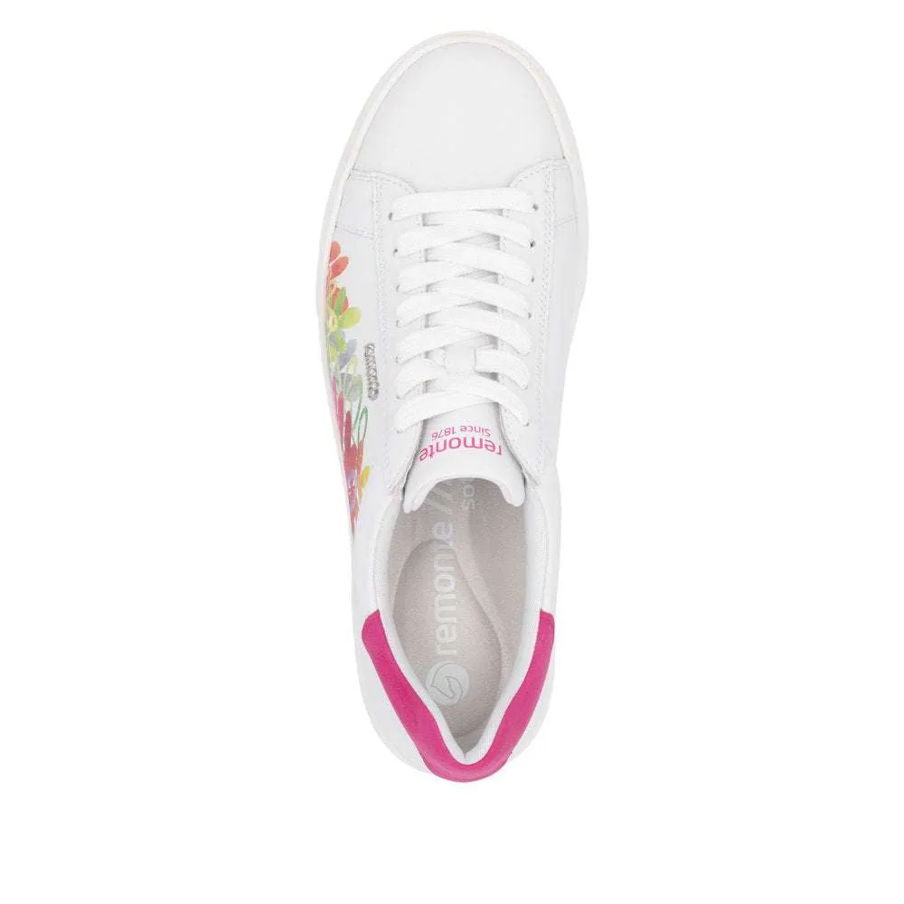 Remonte Rainbow Leaves Wide Fit Trainer|D2J0082