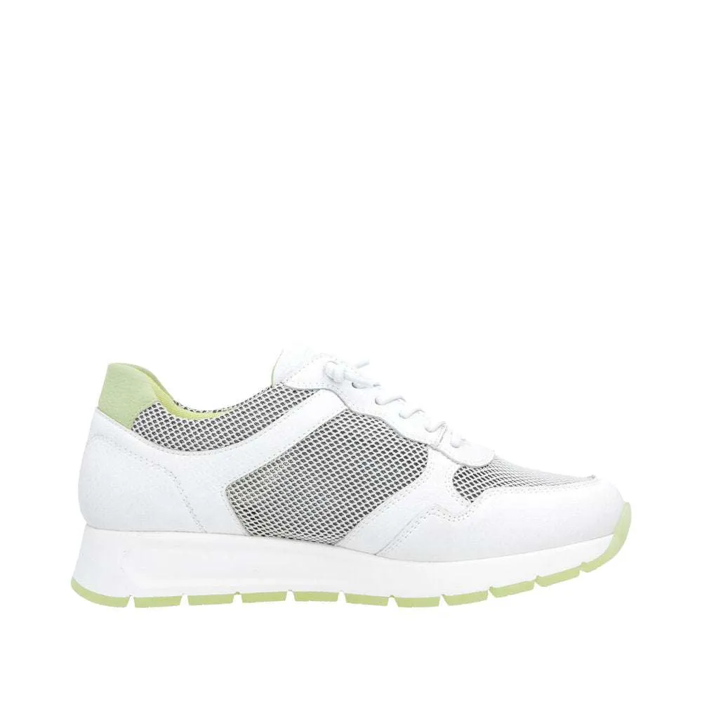 Remonte Wide Fit White Mesh Trainer|D2G0380