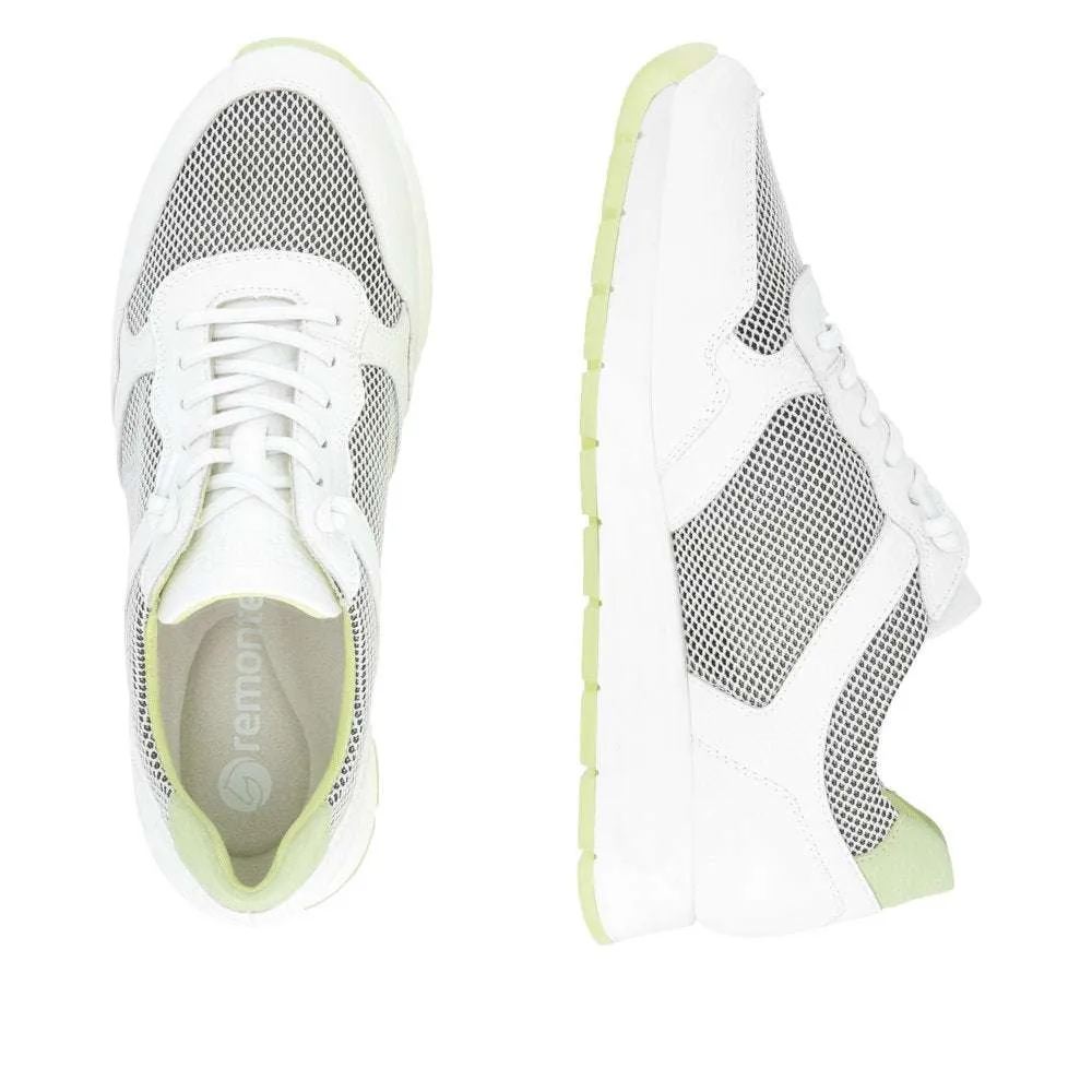 Remonte Wide Fit White Mesh Trainer|D2G0380