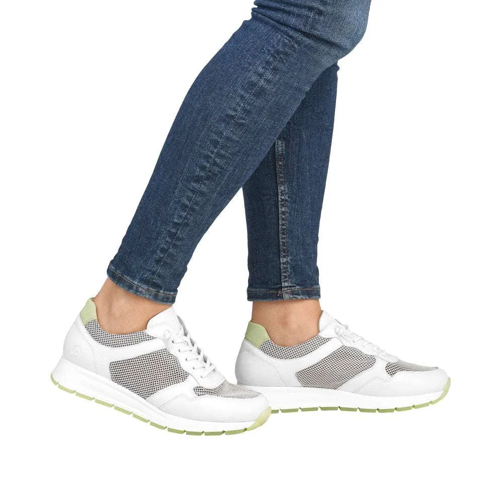 Remonte Wide Fit White Mesh Trainer|D2G0380