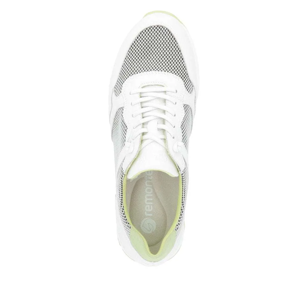 Remonte Wide Fit White Mesh Trainer|D2G0380