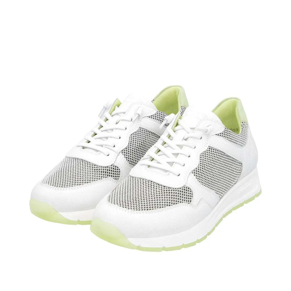 Remonte Wide Fit White Mesh Trainer|D2G0380