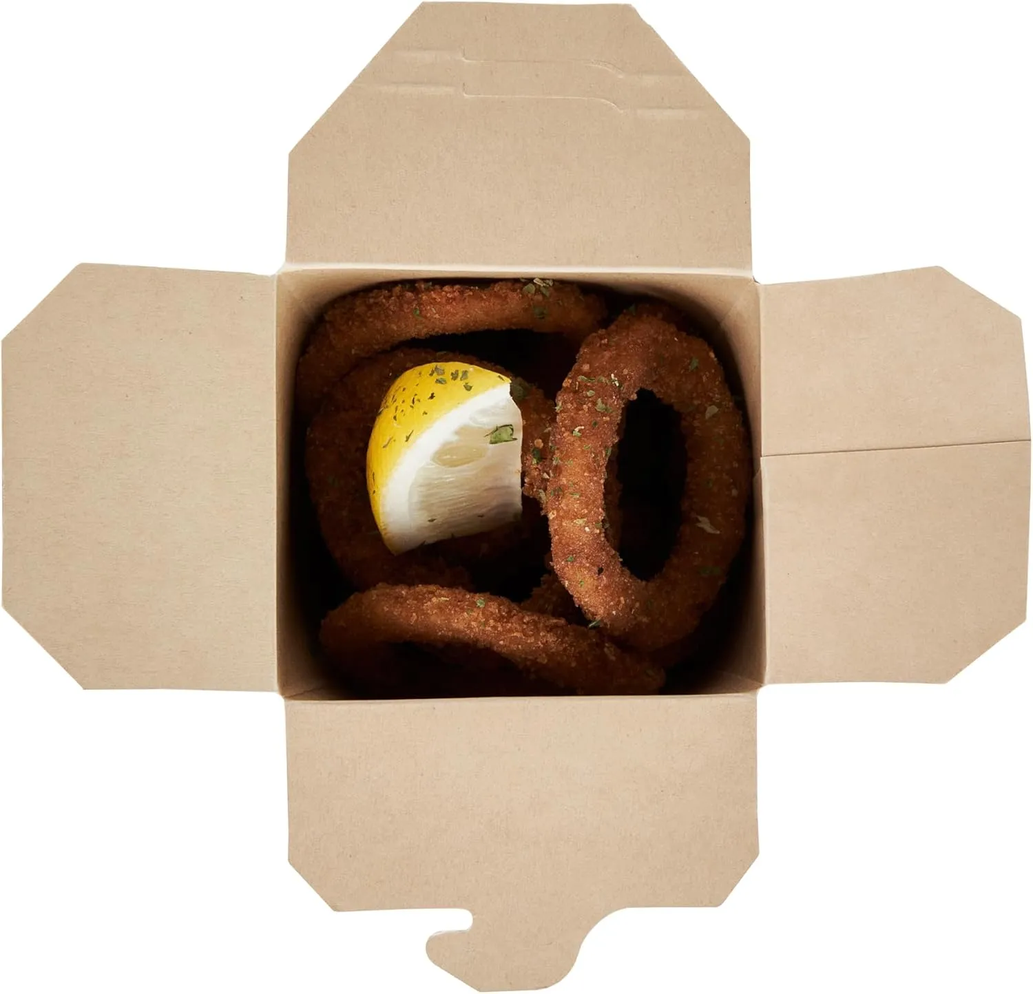Restaurantware Sustain 16 Ounce Sturdy Paper Take Out Boxes, 50 Disposable Take Out Food Containers - With PLA lining, Compostable, Bamboo Paper Containers, Built-In Tab-Lock Cover, Greaseproof