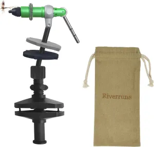 Riverruns 061 Boulder Travelling Vise Fly Tying Vise 360 Degree Rotation Ultra Light Fly Tying Equipment