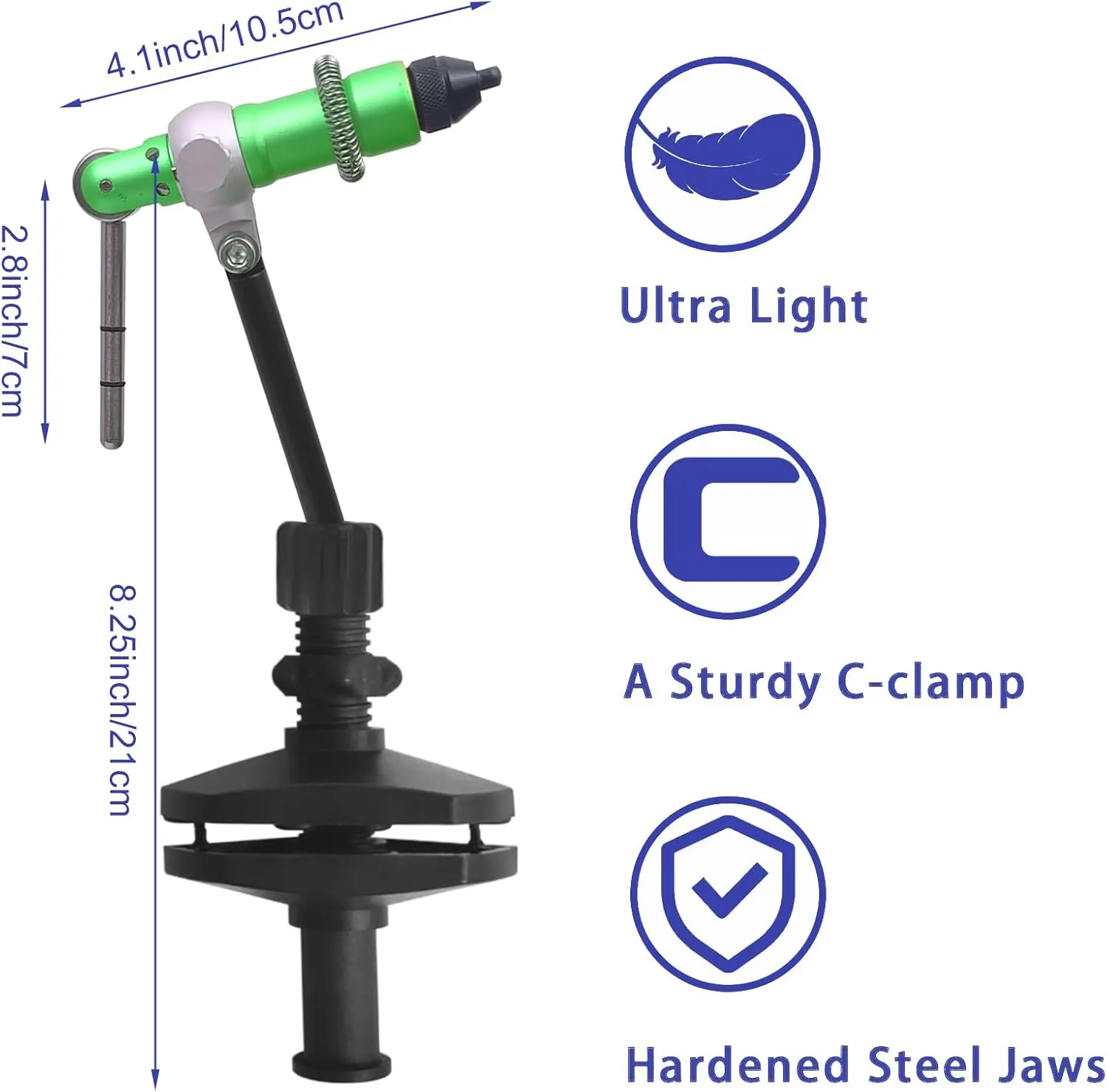 Riverruns 061 Boulder Travelling Vise Fly Tying Vise 360 Degree Rotation Ultra Light Fly Tying Equipment