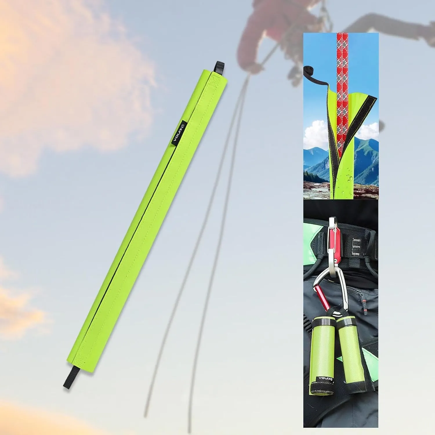 Rock Climbing Rope Protector Resistant Accessories Arborist Rope Protector Sleeve for Outdoor Sports Rock Climbing