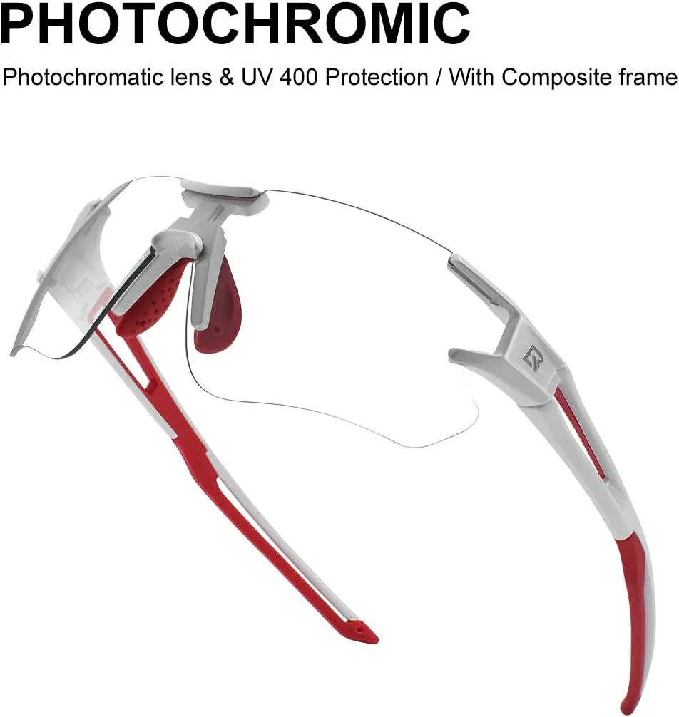 ROCKBROS Cycling Sunglasses Photochromic Bike Glasses for Men Women Sports Goggles UV Protection