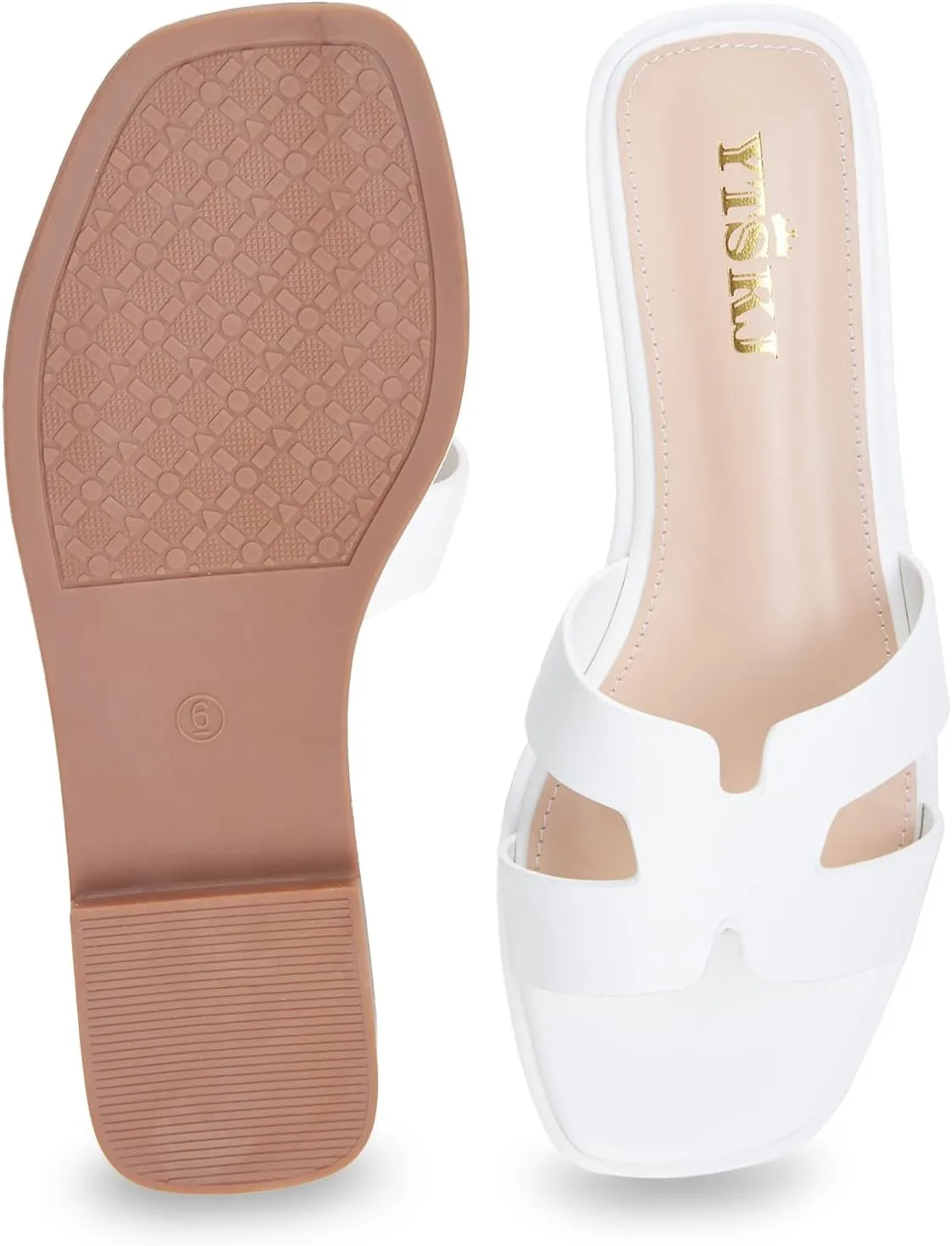 Sandals For Women 2025 Dressy Flat Slides Open Toe Sandals Comfortable Soft Leather Slides Slip On Ladies Casual Trendy Shoes