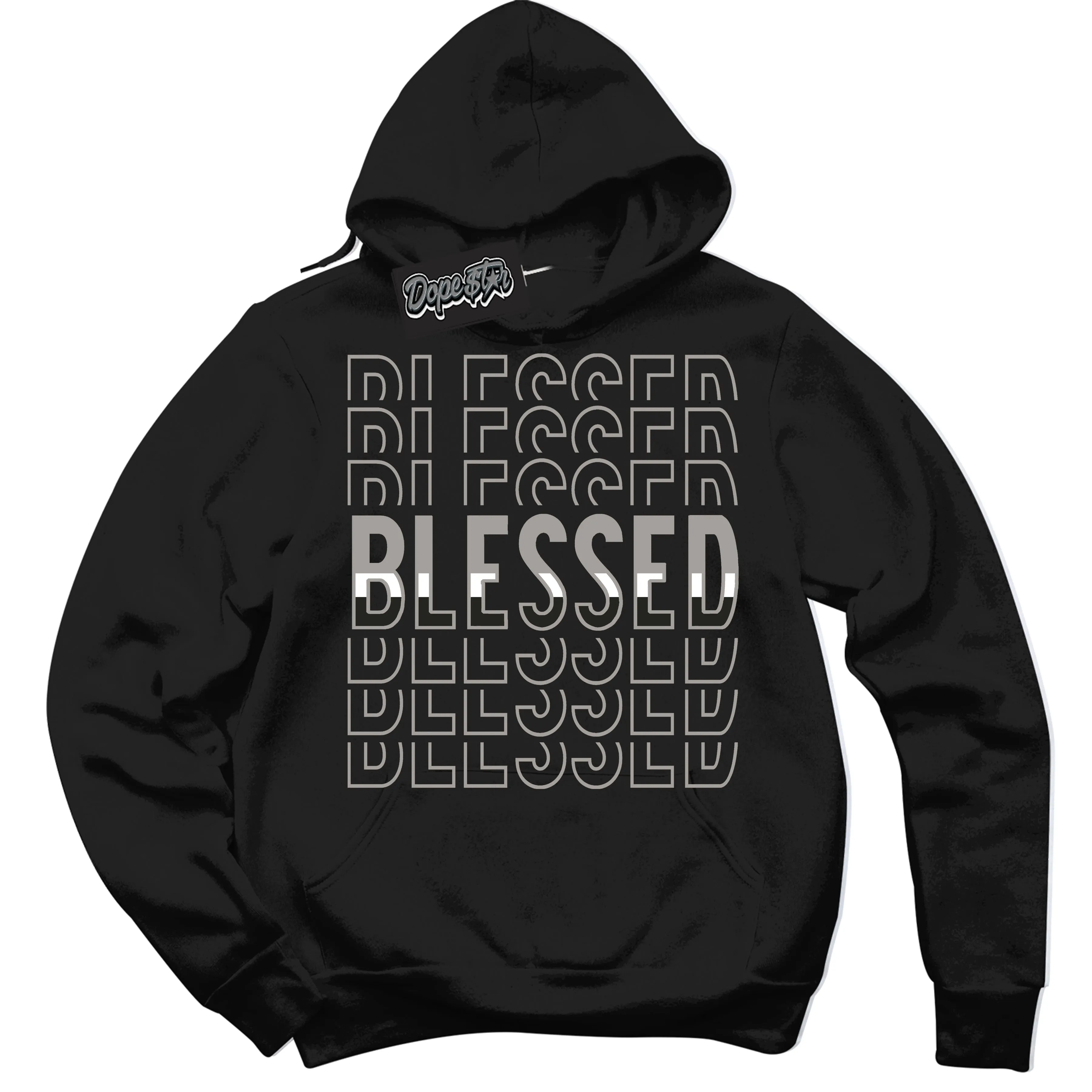 Satin Shadow 1s Sneaker Hoodie Blessed Stacked Graphic