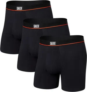 SAXX Underwear Co. Men's Non-Stop Stretch Cotton Boxer Brief Fly 3-Pack