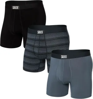 SAXX Underwear Co. Men's Underwear with Pouch Ultra Super Soft Boxer Brief Fly 3Pk