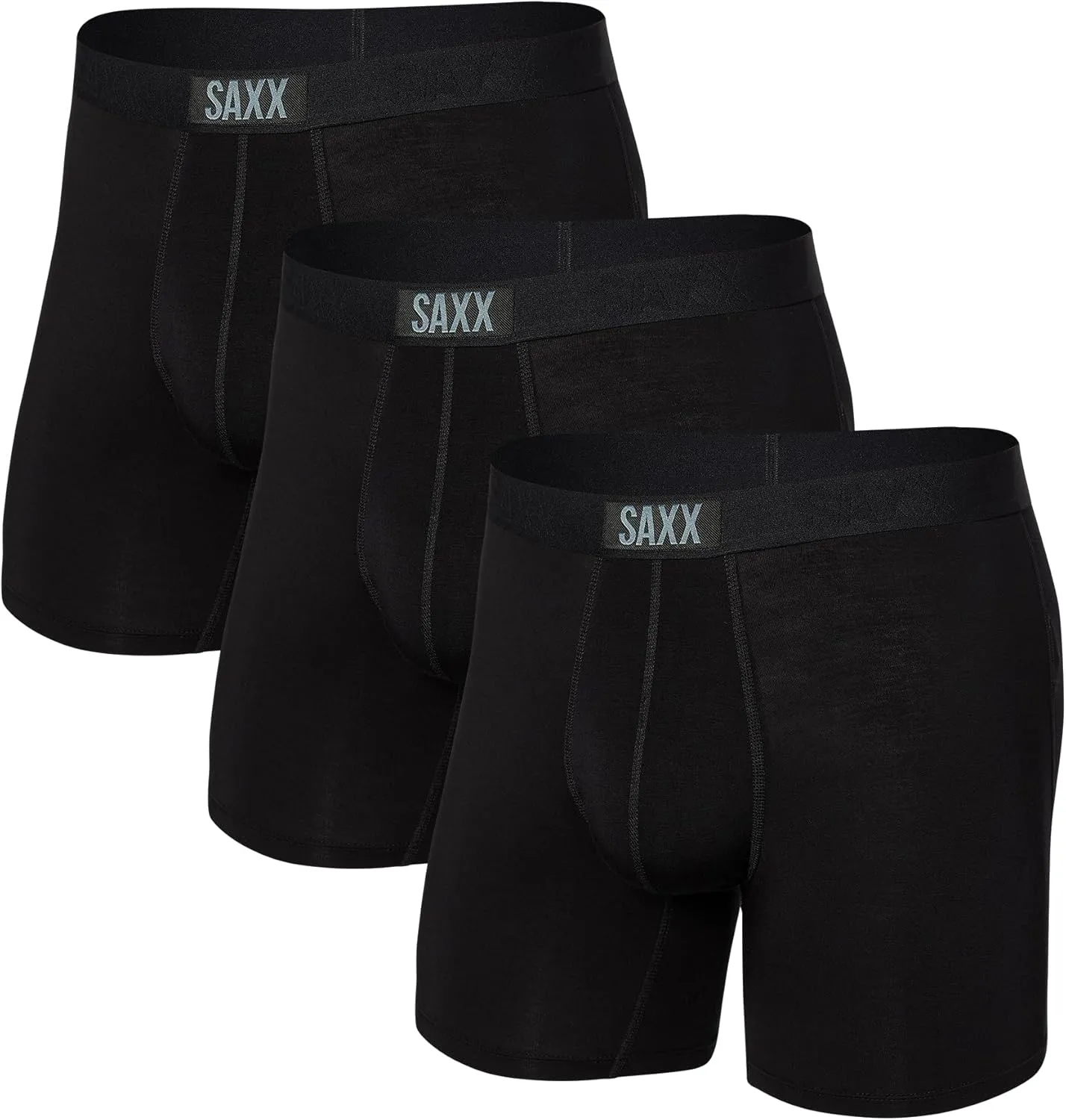 SAXX Underwear Co. Men's Underwear with Pouch Ultra Super Soft Boxer Brief Fly 3Pk