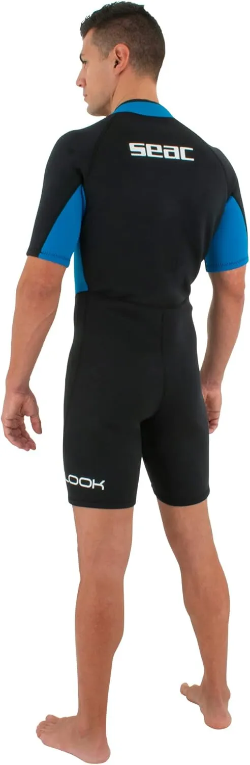 SEAC Look Man Snorkeling, Diving and Water Activity Shorty Wetsuit 2.5mm Neoprene