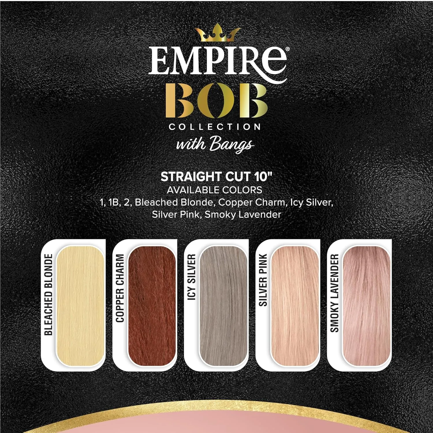 Sensationnel Empire Bob Humanhair Wig - Straight Cut Face Framing Mesh Cap for Comfort With Bangs (10 inch, 1 JETBLACK)