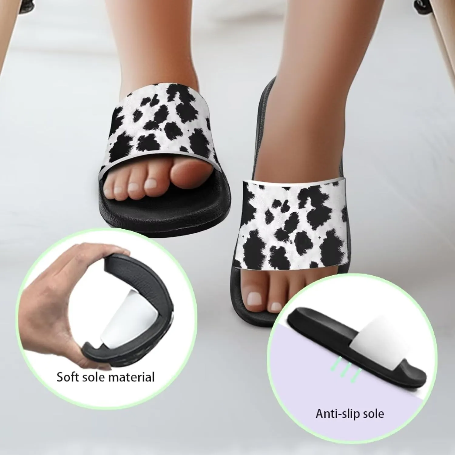 Slide Sandals for Unisex Child Soft Footbed Sandal Comfort Slip On Summer Slippers for Beach Pool