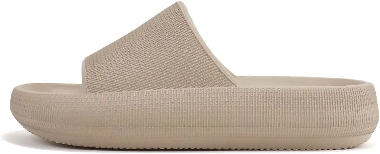 Soda “MARSHMALLOW” ~ Women Feather Recovery Slide Open Toe Lightweight Comfort Cushion Sandal