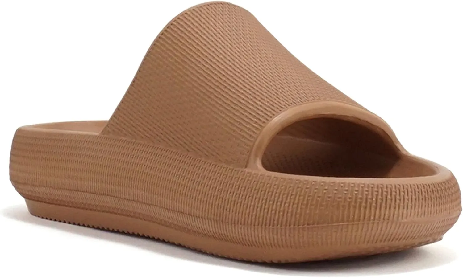 Soda “MARSHMALLOW” ~ Women Feather Recovery Slide Open Toe Lightweight Comfort Cushion Sandal
