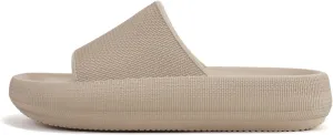 Soda “MARSHMALLOW” ~ Women Feather Recovery Slide Open Toe Lightweight Comfort Cushion Sandal