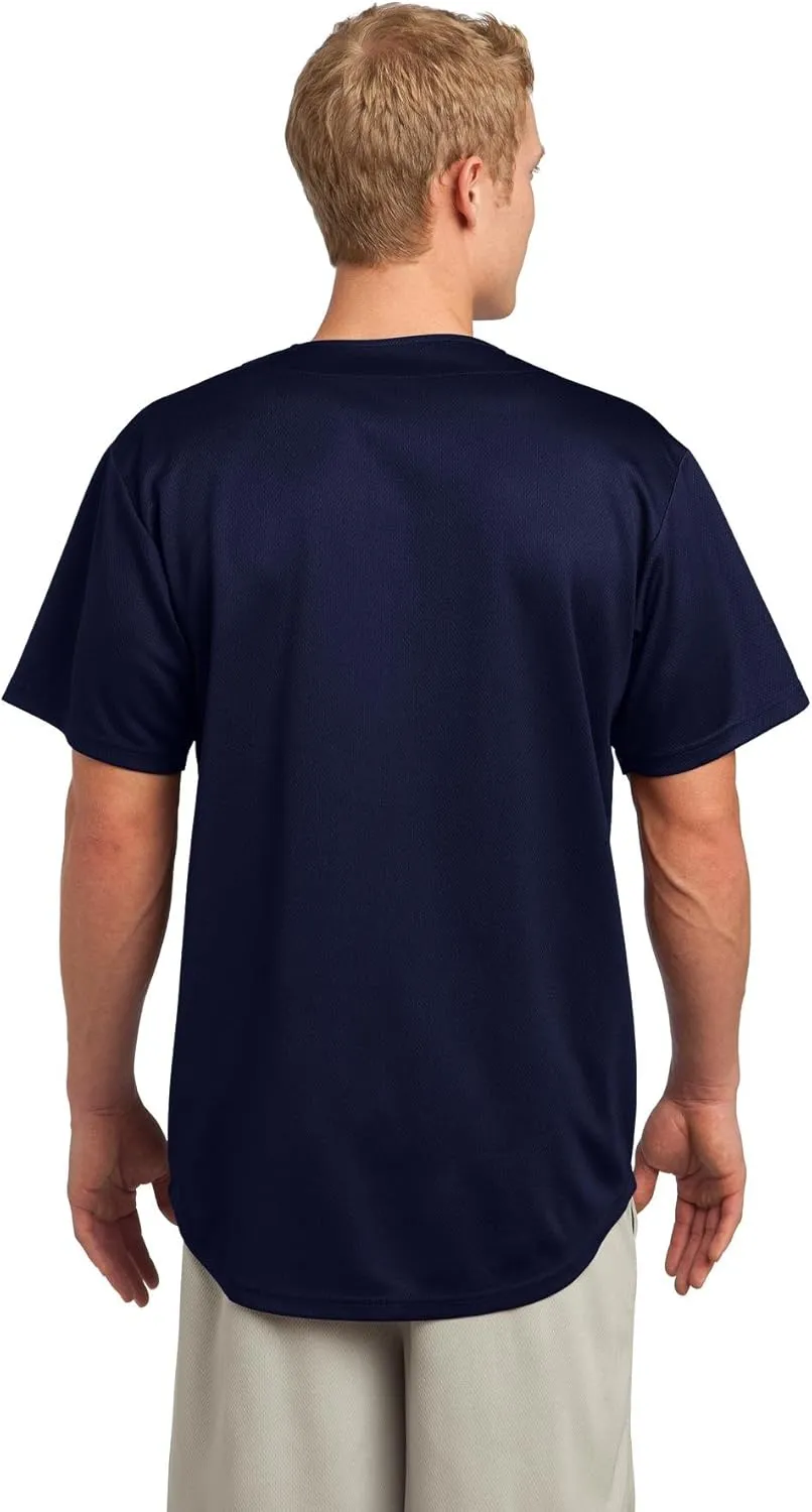 SPORT-TEK Men's PosiCharge Tough Mesh Full Button Jersey