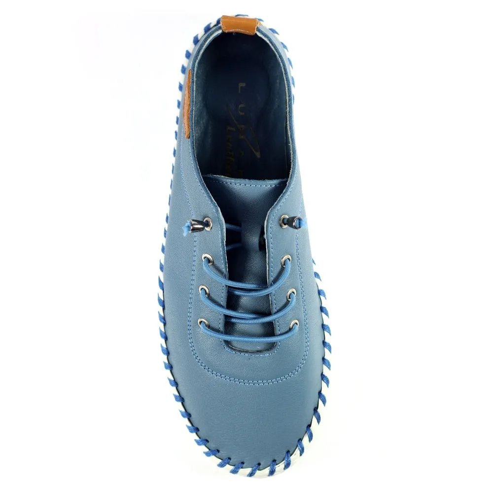 St Ives Mid Blue Plimsoll