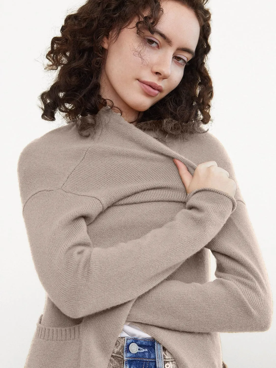 State Cashmere Long Sweater Cardigan Women 100% Pure Cashmere Cardigan with Pockets Cashmere Cardigans for Women