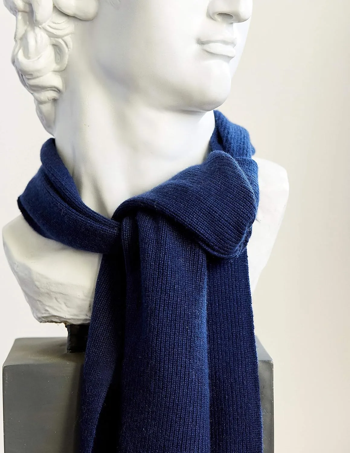 State Cashmere Unisex Classic Ribbed Solid Scarf 100% Pure Cashmere Ultra Soft Winter Must Have