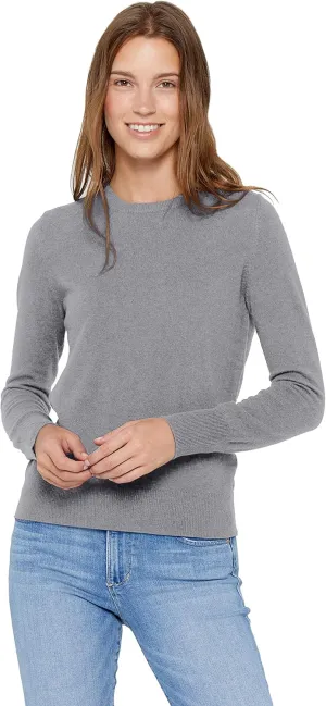 State Cashmere Women’s Essential Crewneck Sweater 100% Pure Cashmere Classic Long Sleeve Pullover
