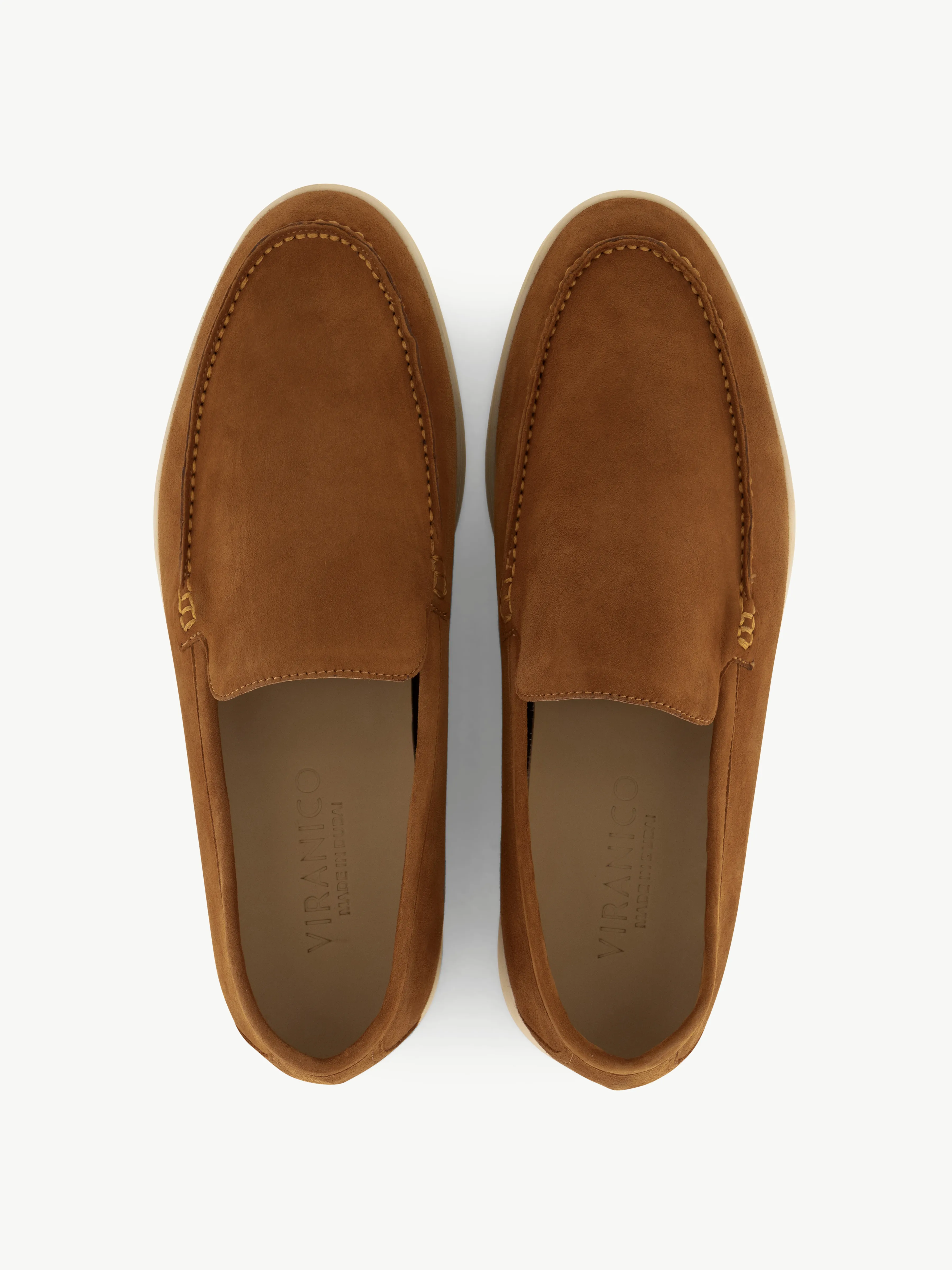 Suede Loafer Caramel Femme