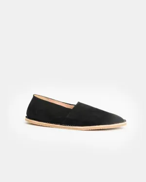 Suede Venetian Loafers in Black