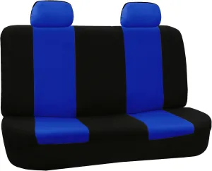 TLH Flat Cloth Seat Covers Rear, Blue Color-Universal Fit for Cars, Auto, Trucks, SUV