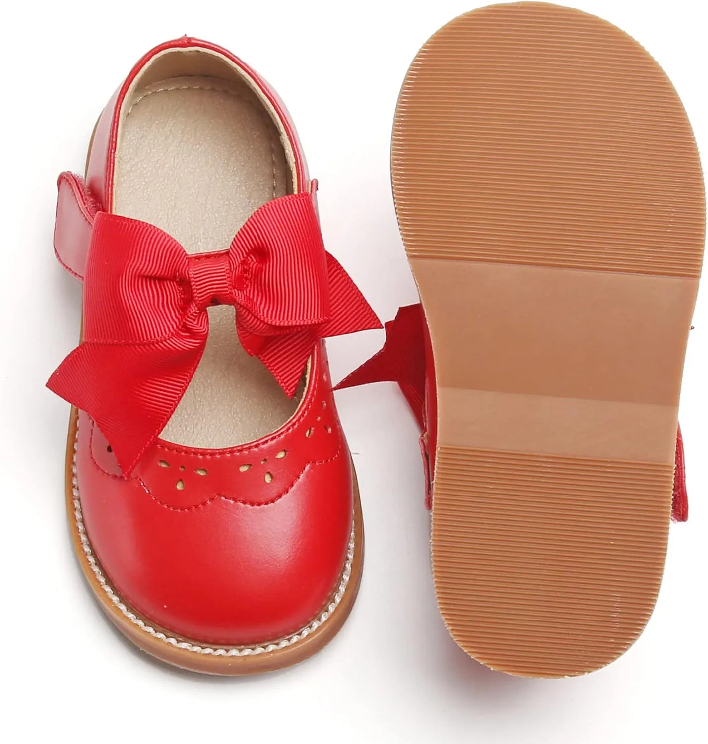 Todder Little Girls Oxford Shoes Mary Jane T-Strap School Uniform Party Dress Flat Shoes